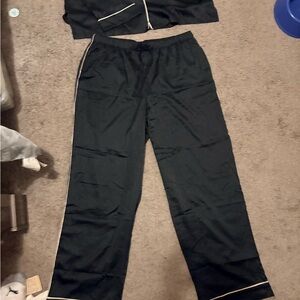 Victoria's Secret Black silk Pajama Set